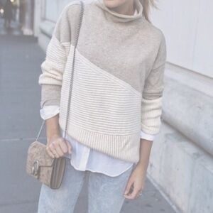 french connection color block sweater